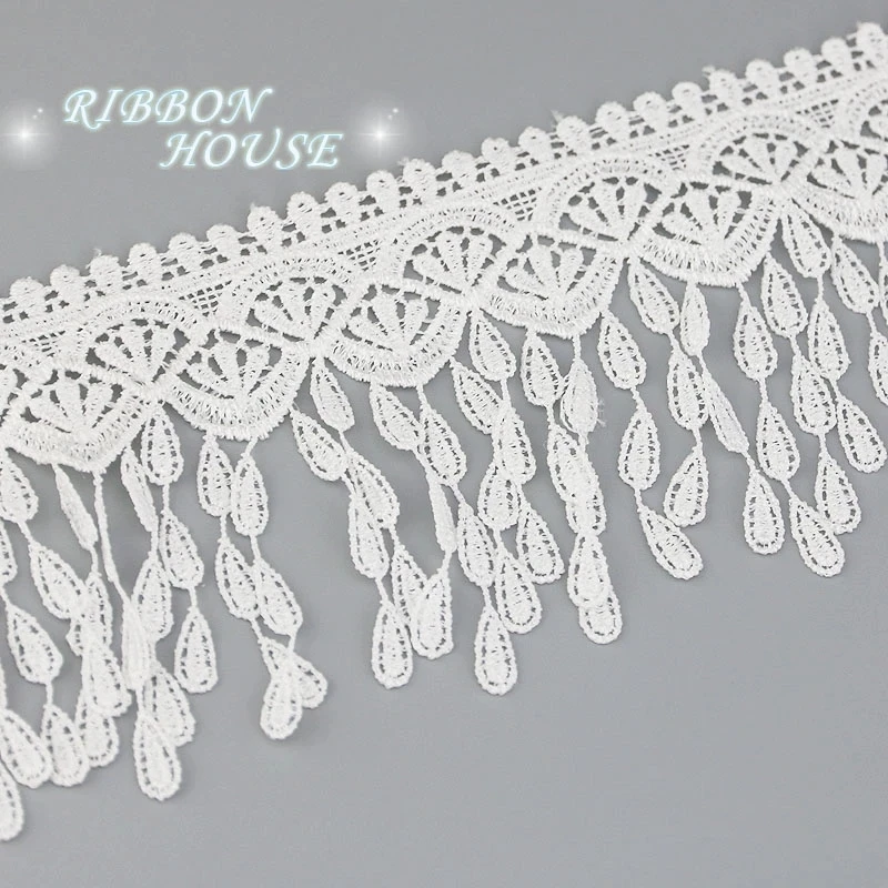 (1 Yards/roll)70mm White Black Silk Net Lace Fabric Ribbons Trim DIY Sewing Handmade Craft Materials Wholesale