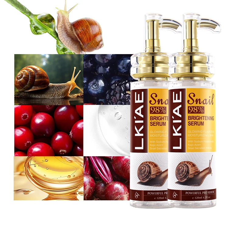 Private Label Snail secretion filtrate vitamin K smooth skin texture anti-redness resist aging facial serum