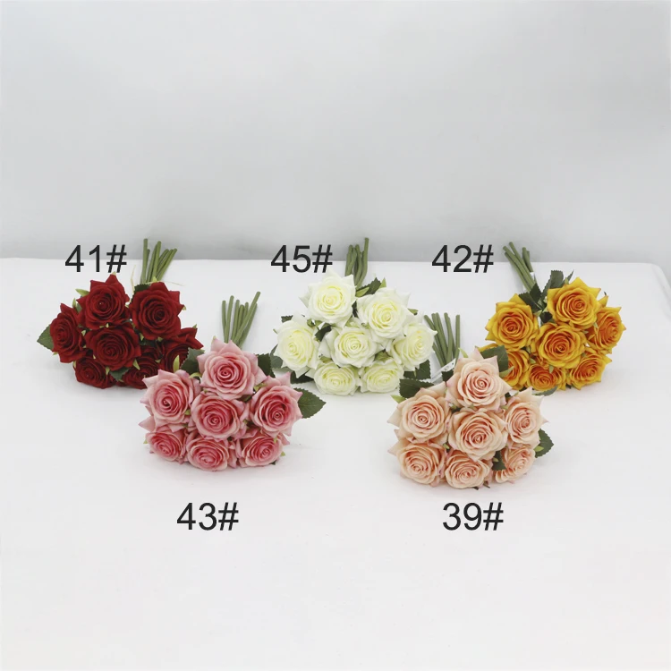 Different Colour Preserved Roses Wedding Artificial Red Rose Bouquet for Bride Wedding Ceremony