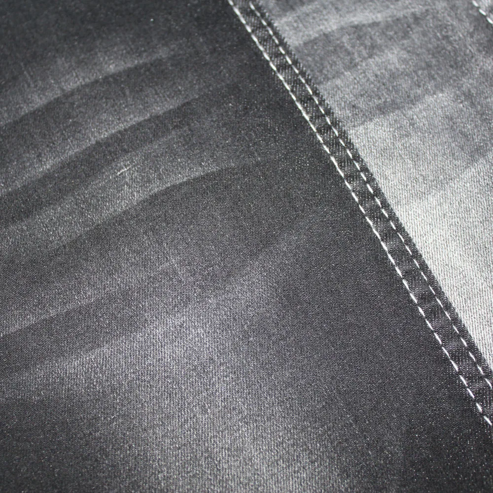 Fashion women twill recycled woven denim fabric wholesale