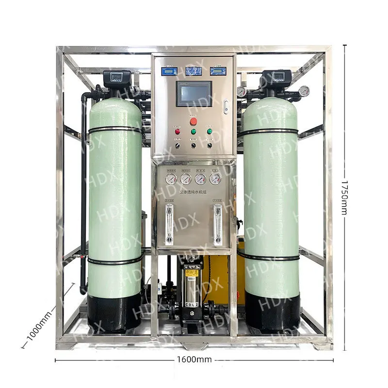 0.5-2 ton industrial reverse osmosis pure water deionized water treatment equipment