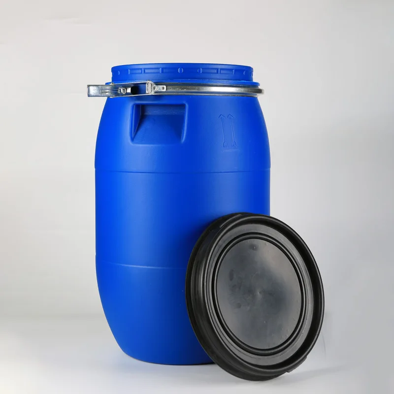 Wholesale hoop barrels 30L 50L thickened plastic flange barrels 60L 100L chemical sealed barrels 200 kilograms