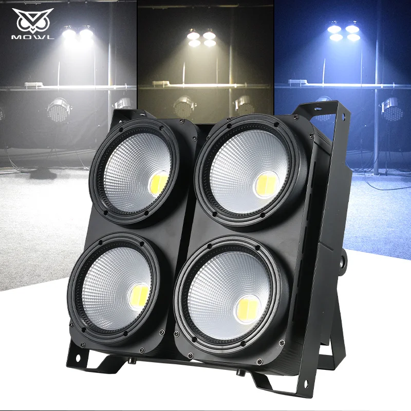 4*100W 4 Eyes Warm Cool White Peaky Blinder Audience COB LED Par Light for Theater Studio Show