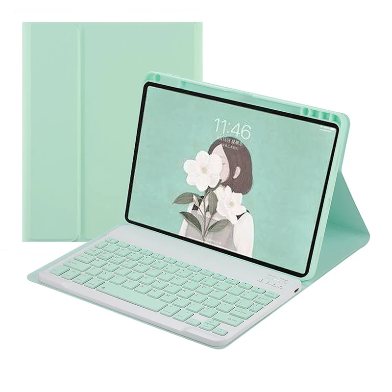 Factory wholesale Soft Silicone 2021 11 inch tablet Wireless keyboard case for Xiaomi pad 5/5 Pro case keyboard