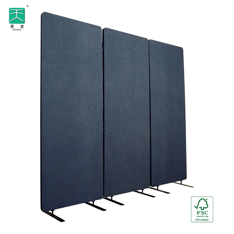 TianGe Portable 3 Panel Interior Room Dividers Slide Folding Office Moving Partition Wall Privacy Screens