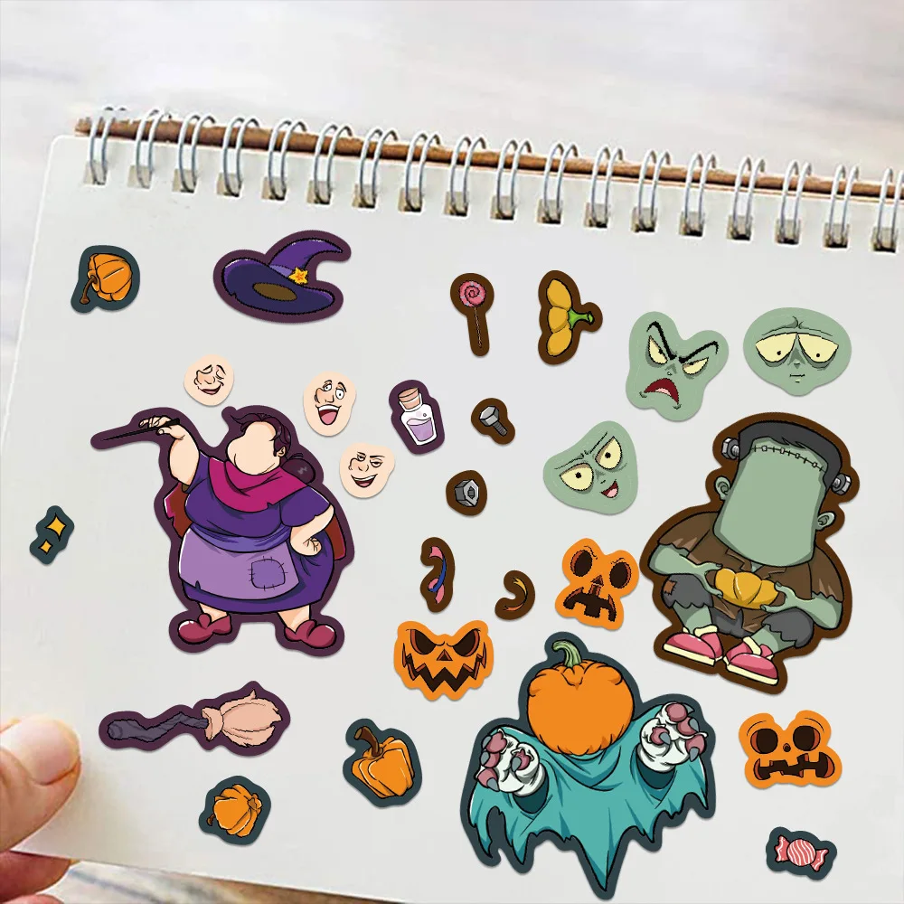 toy puzzle Halloween sticker new cheap price decorative stickers handicraft waterproof repeat cartoon stickers