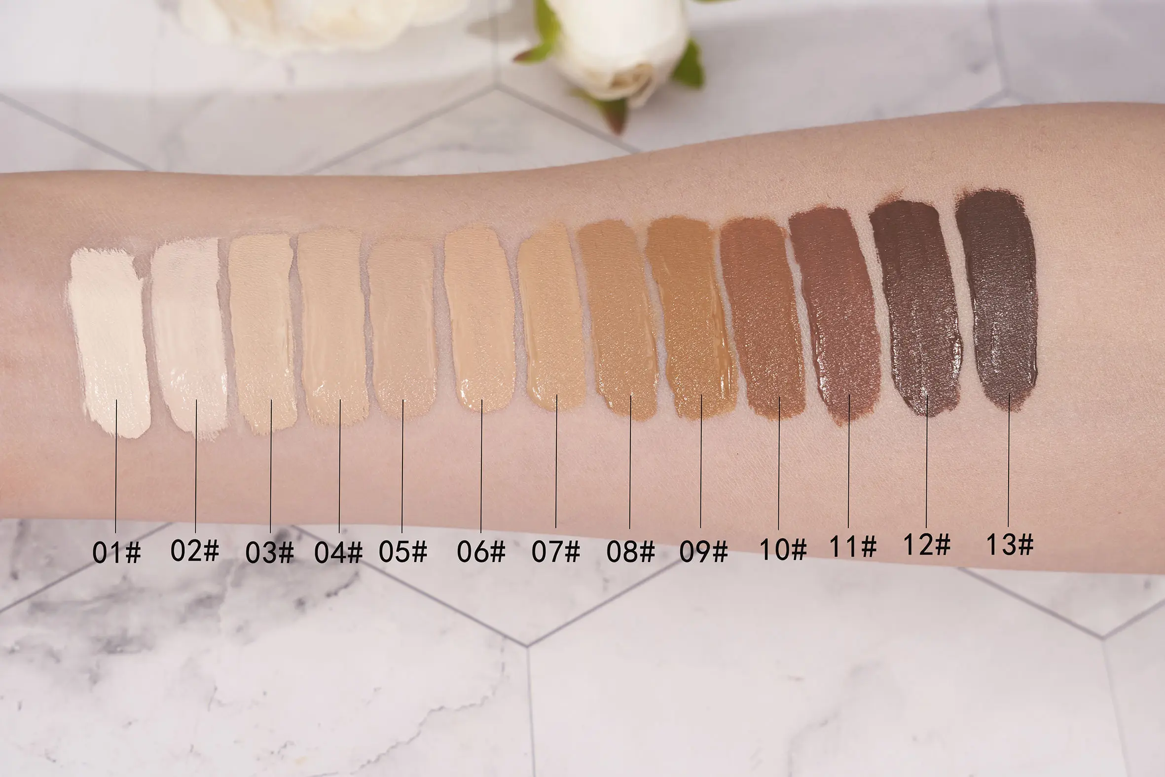 Private Label Liquid Concealer Matte Green Red Beige Pro full coverage Lasting Eraser Corrector Dark Circles Acne Vegan Cosmetic