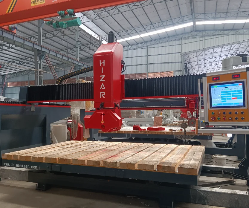 5 axis cnc machine bridge saw marble cutting milling engraving machine vertical horizontal stone cutting machine