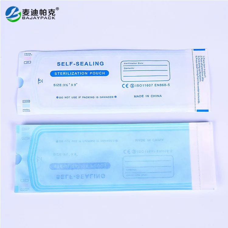 Steam And Ethylene Oxide Gas Sterilization Bag Medical Grade Self-sealing Sterilization Bag