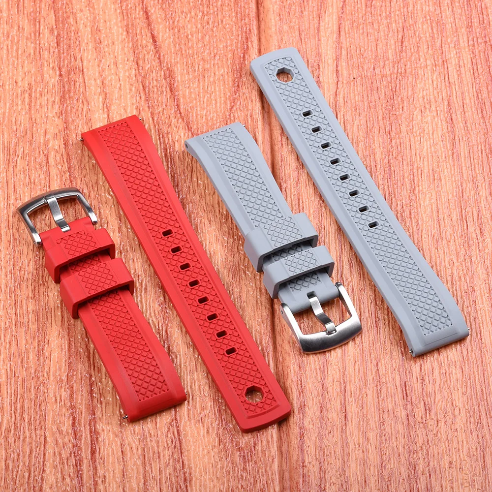 JUELONG 48 Hours Summit Fluorine Rubber Watch Strap 20mm 22mm Dive Quick Release FKM Rubber Watch Band
