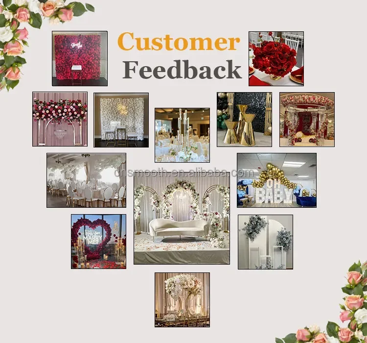 Bride Bouquet Real Touch Flower Feather Pink White Champagne Rose Gold Leaves Flower Ball Centerpiece For Wedding Decoration