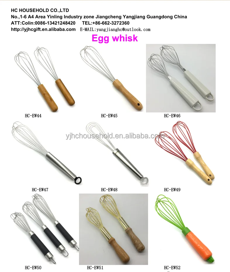 Colorful Manual silicone egg Whisk with Plastic handle / Silicone kitchen whisk