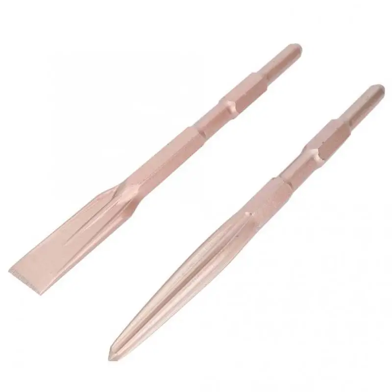 Moil Point Round chisels with 17mm hex shank for Concrete Tile Masonry