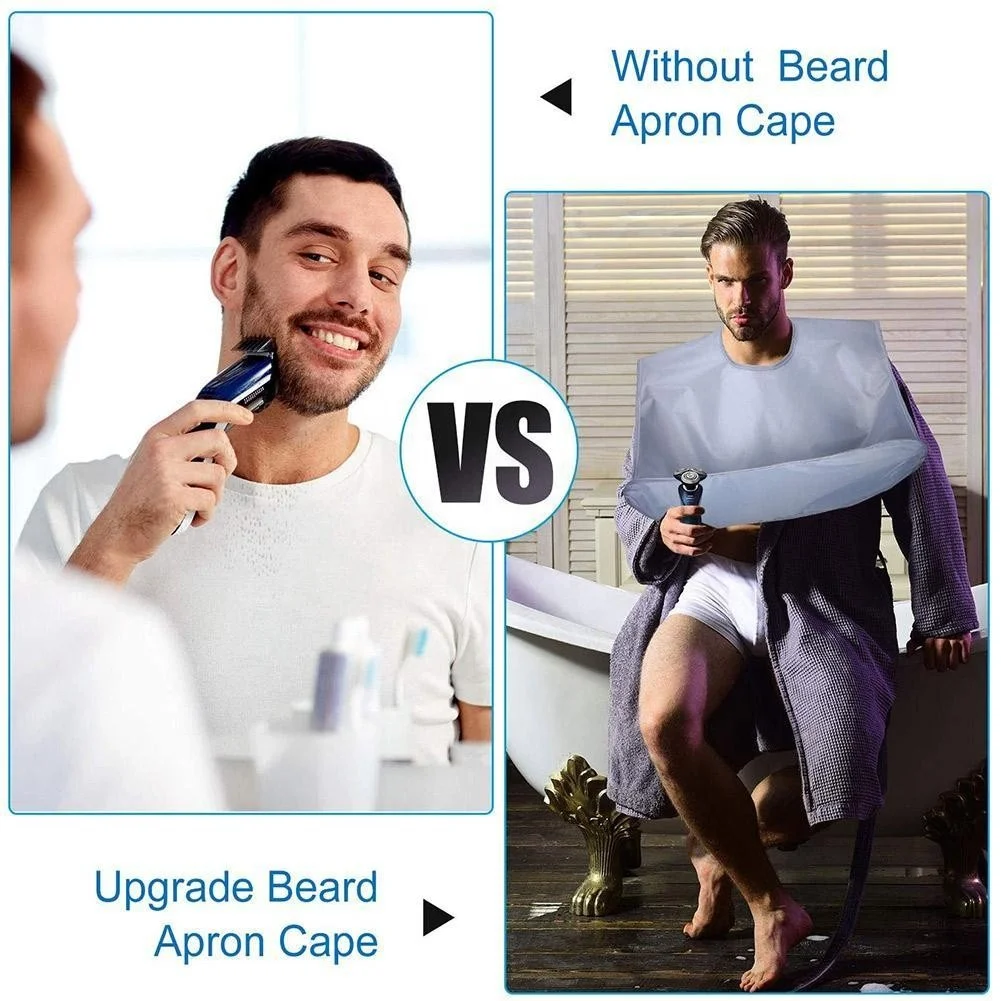 New male OEM Waterproof Beard Apron Beard Trimming Bib Folding Shaving Cloth beard grooming bib