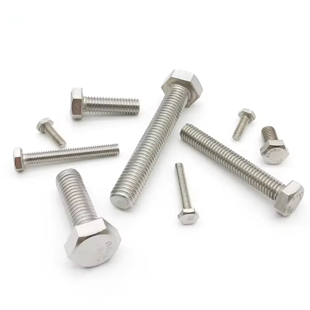 Factory Price Customized High Strength Metric m4 m6 m8 m10 m12 m18 m20 304 316 stainless steel Hex Bolt