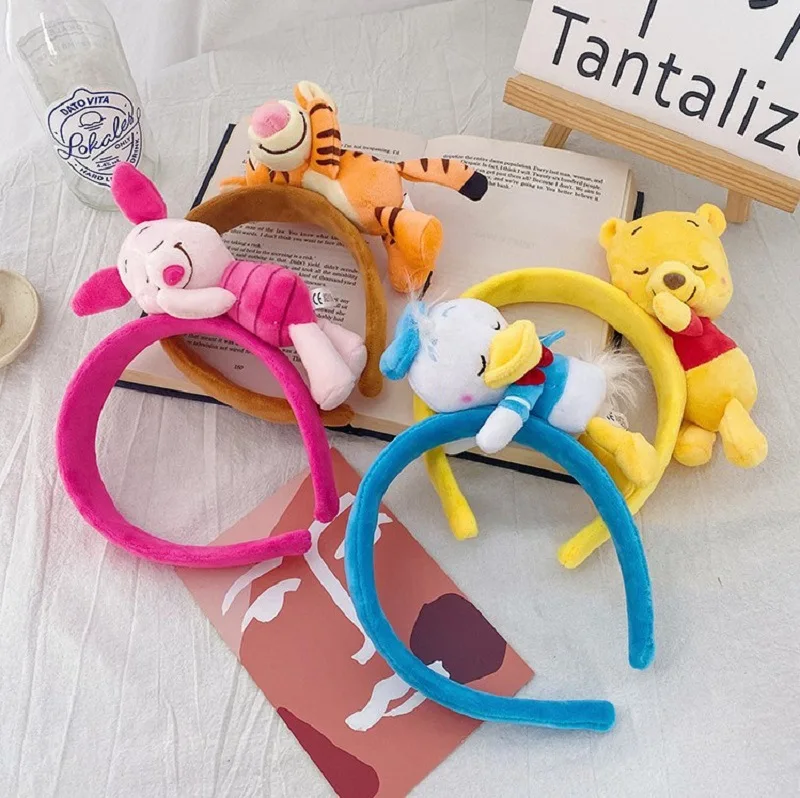 Kids Girls Lady Hair Accessories Cartoon Animal 3D Plush Stitch Mouse Pig Hairband Headband Wholesale Headwear Decoration Gift