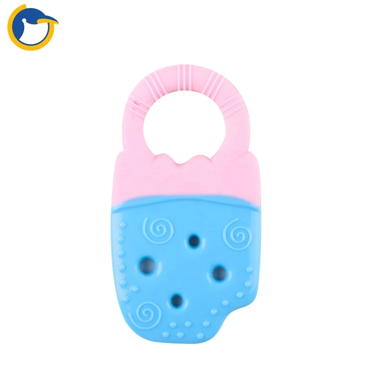Детские Прорезыватель силиконовый мороженое захватывающий захват Прорезыватель игрушка