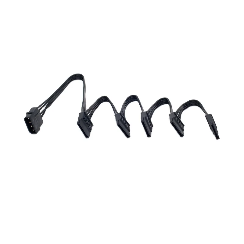 Кабель SATA DIY 4Pin IDE Molex от 1 до 5 15Pin SATA, сплиттер, кабель питания для жесткого диска, шнур 18AWG
