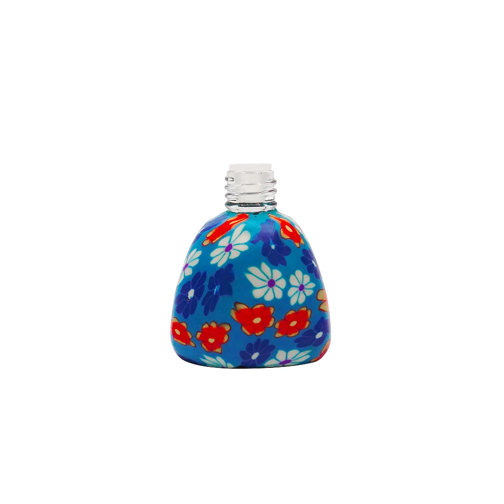 In Stock Colorful Flower Blue Soft Clay Perfume Bottle Hanging Car Perfume Bottle