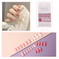 Supplier High Quality short fake nails with design Art press on nails artificial fingernails for women