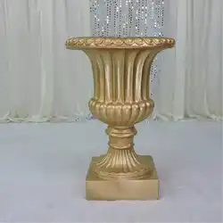 2020 wedding plastic pillar shatter-resistant gold roman column vase for wedding decoration