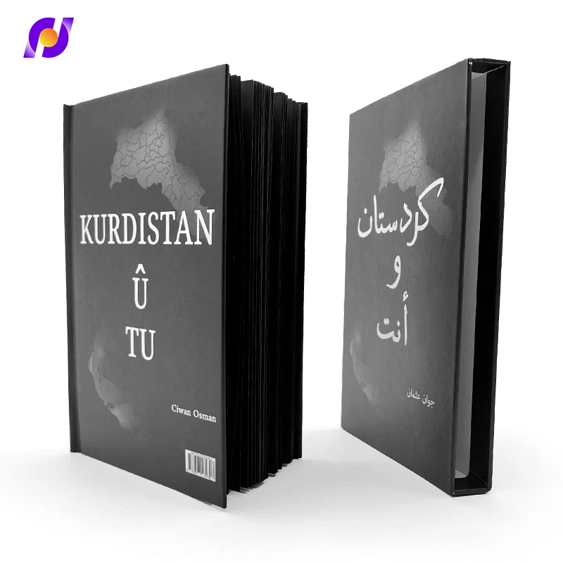 custom printed black islamic quran coran hardcover book printing with slipcase