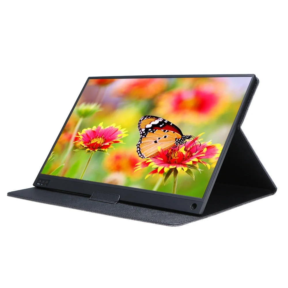 
8000mAh Build-in Lithium battery power 6hours super light laptop lcd monitor USB Type C extend tablet PC portable screen 15.6