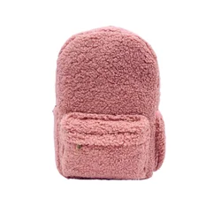 plush fur teddy bag kids travel Hiking girl plush teddy backpack kids plush toddler backpack Teddy fur bag with front pocket