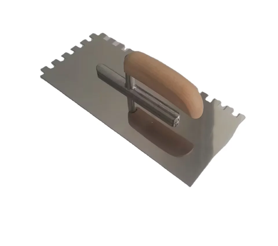 High Quality Stainless Steel Trowel With Wood Handle 280*130 mm Thickness 0.7 mm Tile Trowel