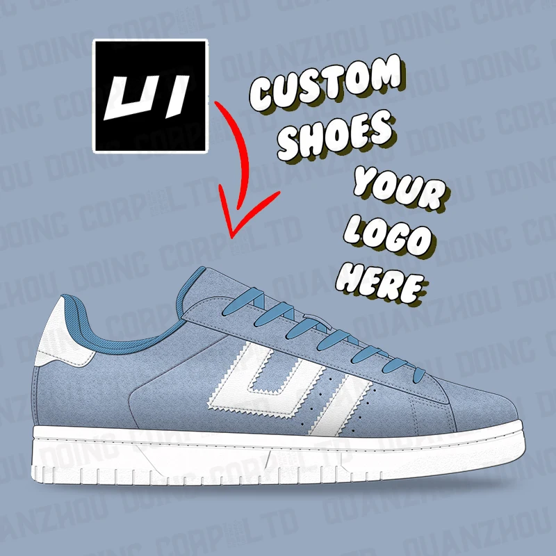 Изготовленная на заказ обувь производитель парусиновая Замшевая Кожа Скейтборд повседневная с логотипом Blanding