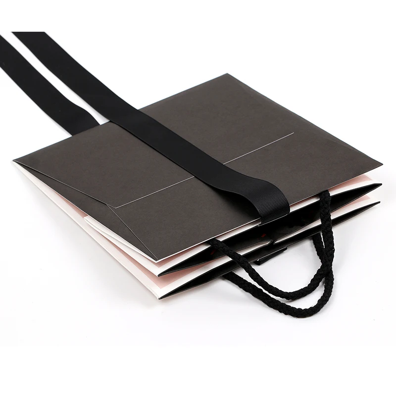 Custom Luxury Clothing Retail Bag Packing Pink Gift Bag bolsas de papel Shopping Packaging Paper Bags With Handles For Clothes