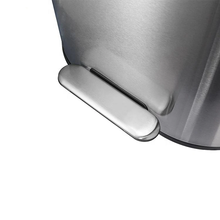 big capacity household bathroom kitchen trash bin waste bin Stainless Steel big capacity rolling cover type pedal trash can