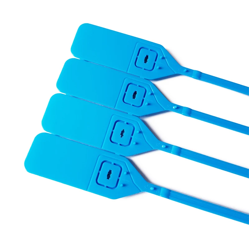 One time use tear off 380/390mm plastic container tamper evident numbered plastic truck seals