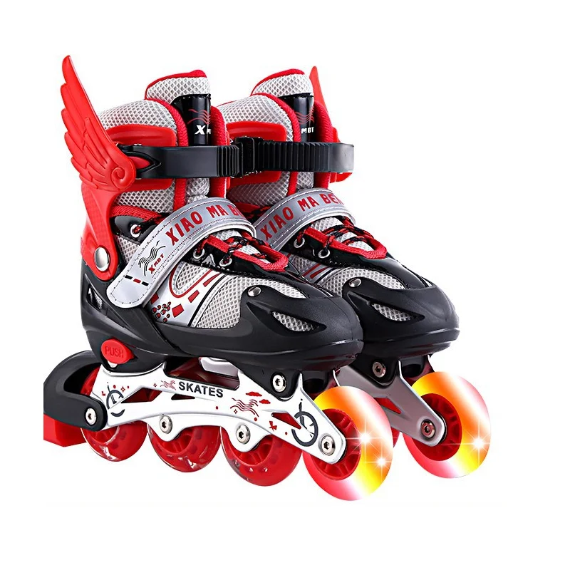 Factory supply Inline Skates 4 wheel roller skating sports shoes for beginners Rink Skates for Kids teenagers