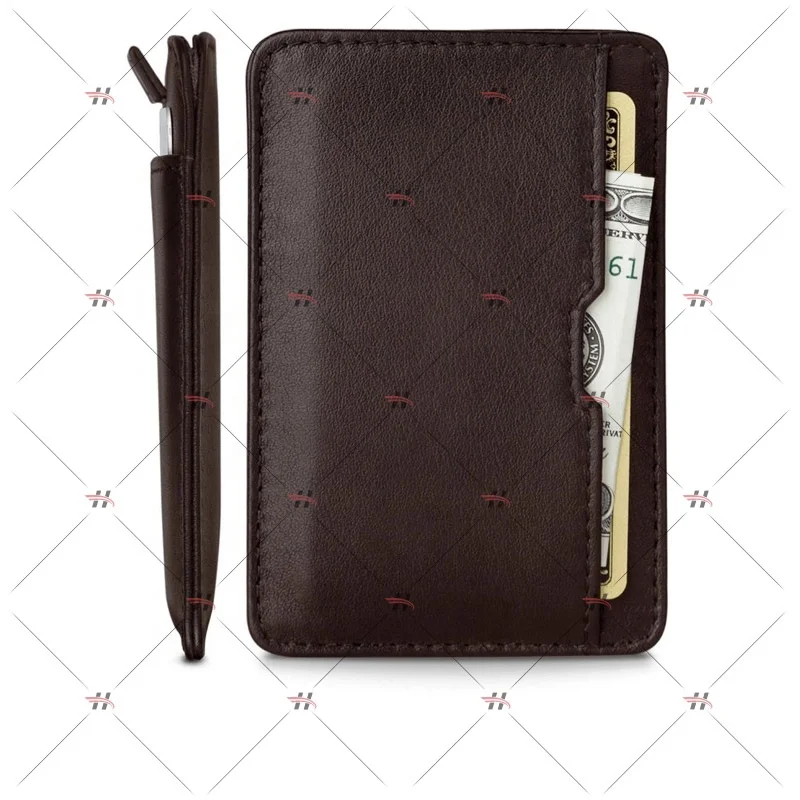 Handmade Men Slim RFID Blocking Card Holder Men Pull Tab Carbon Fiber Leather Credit Card Holder Wallet