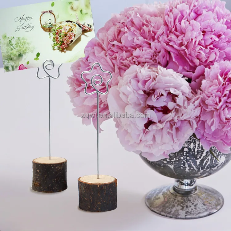 Custom Wooden Eco-friendly Card Stand Rustic Photo Holder Banquet Stand Table Number Holder for Wedding Party Table Decor