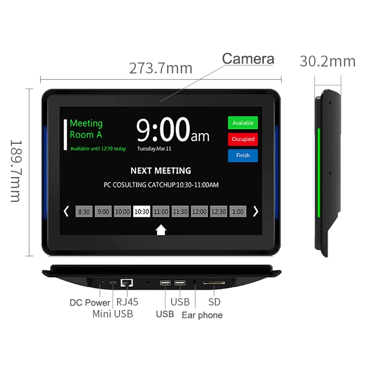 Светодиодный светильник настенный планшет Android POE NFC светодиодный индикатор встреча RoomTablet