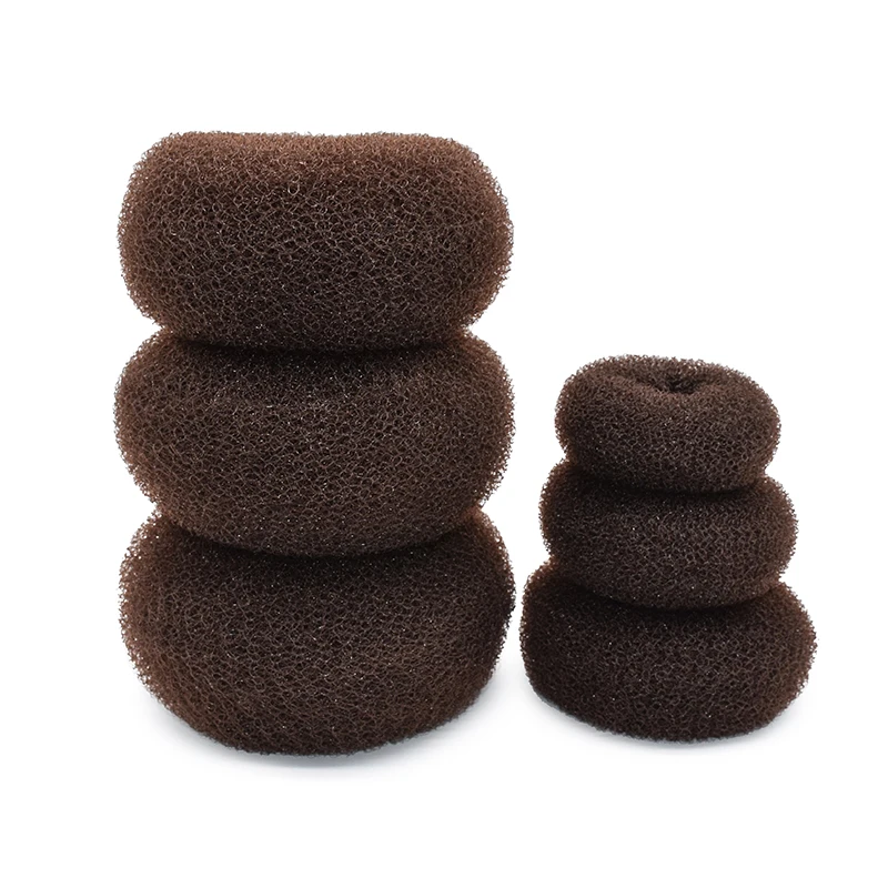 wholesale large size fashional style bun hair accessories nylon donut shaper maker for
