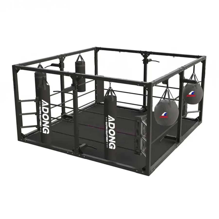 AIDONG boxing bag rack track system Integrated boxing ring