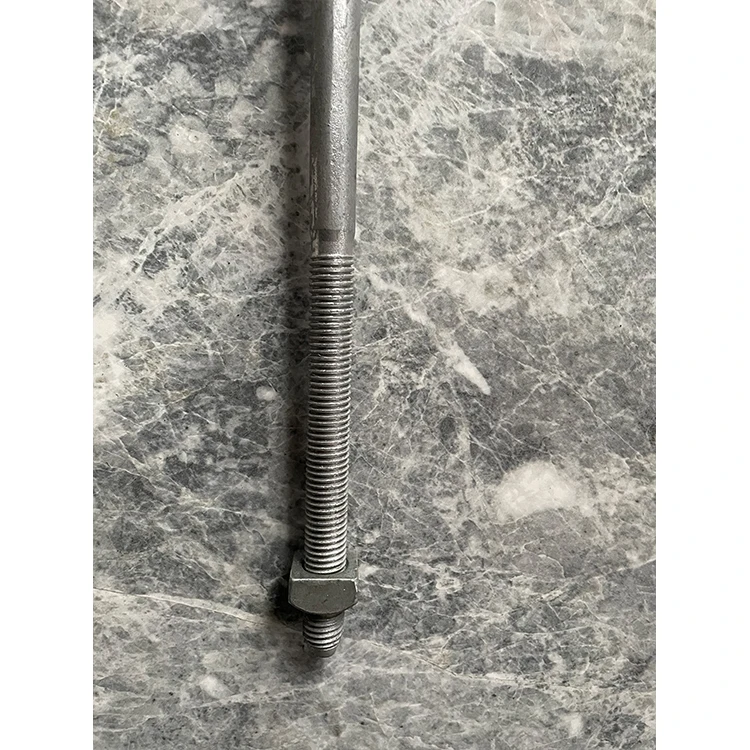 Custom Hot Dip Galvanized 5/8 Anchor Rod Stay Rod Grade Machine Welded Thimble Eye Bolt