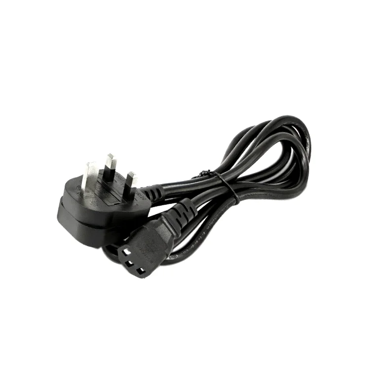 UK British AC Plug To IEC320 C19 Spring Spiral Coiled Curly Power Cord