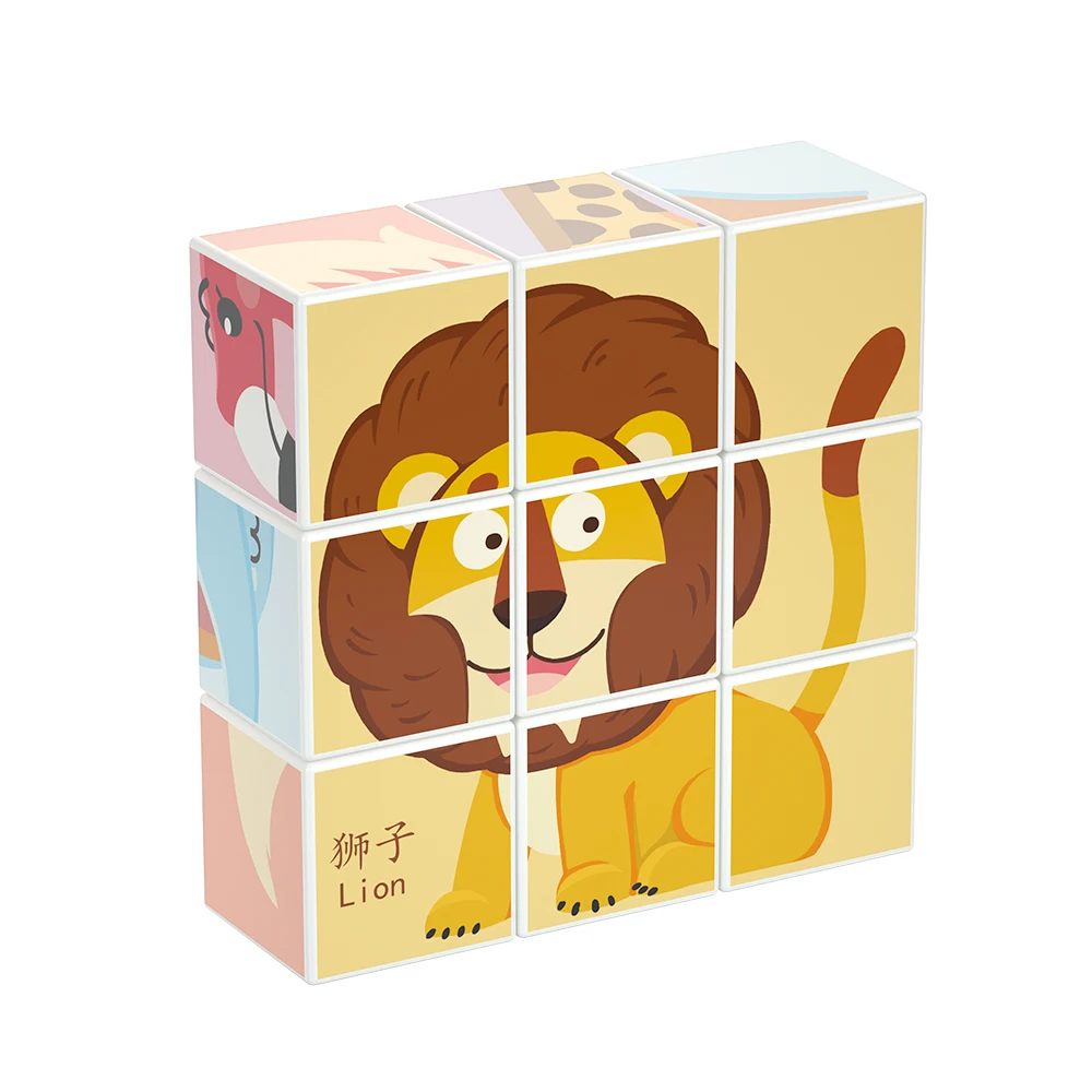 3D Puzzle Education Toys for Kids Cartoon Printed Colorful DIY Magnetic Infinity Folding Style For Adults 2 In 1 Magic Cube
