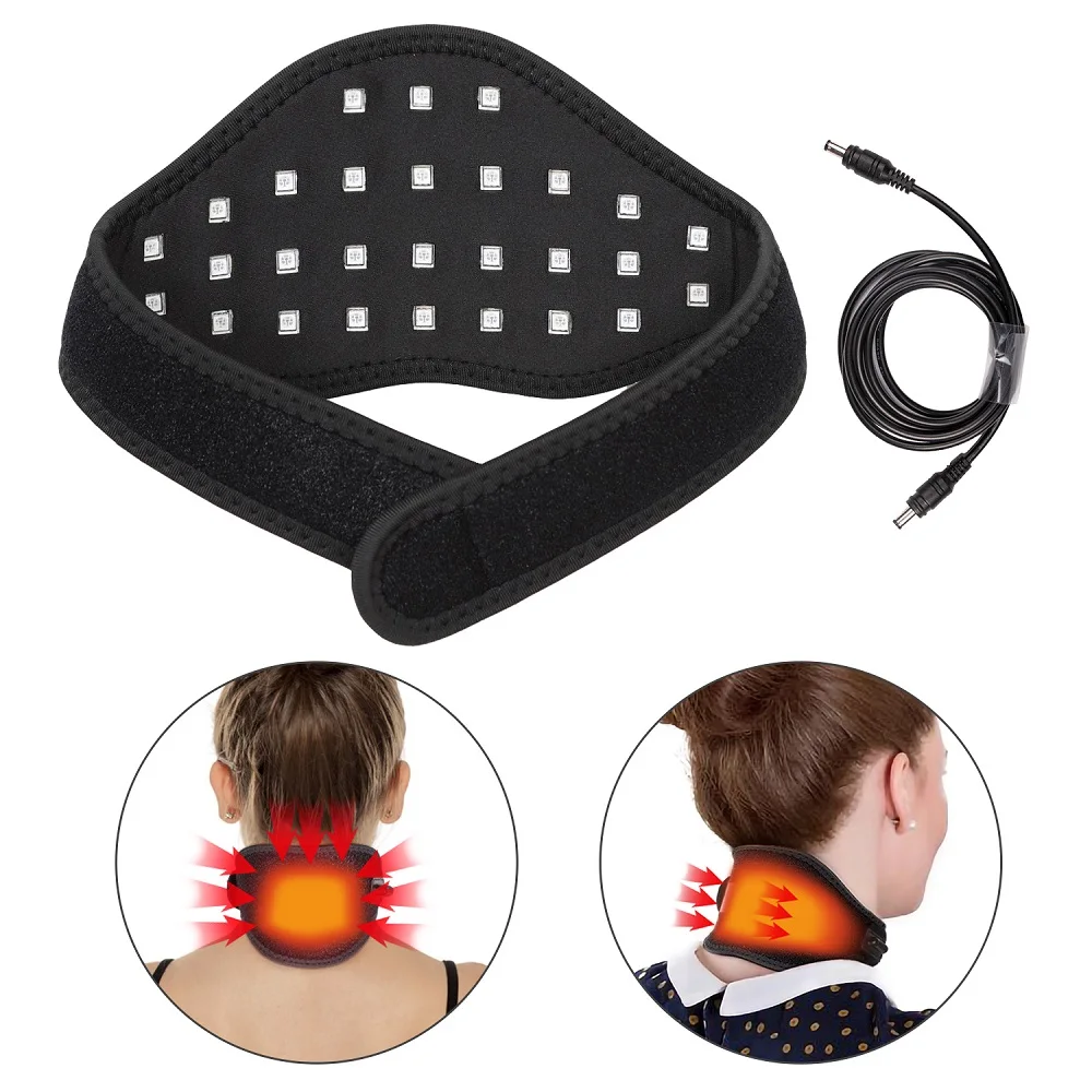 DGYAO LED Red Infrared Light therapy Led Pain Relief Pad Heating Patches Wraps for Neck Wrist