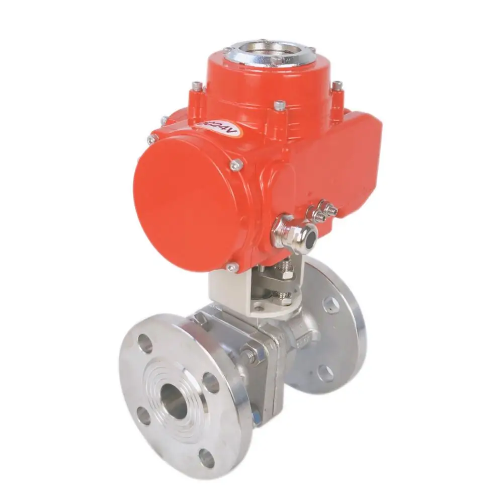 DN25 DN50 DN65 DN 100 floating type stainless steel electric actuated ball valve