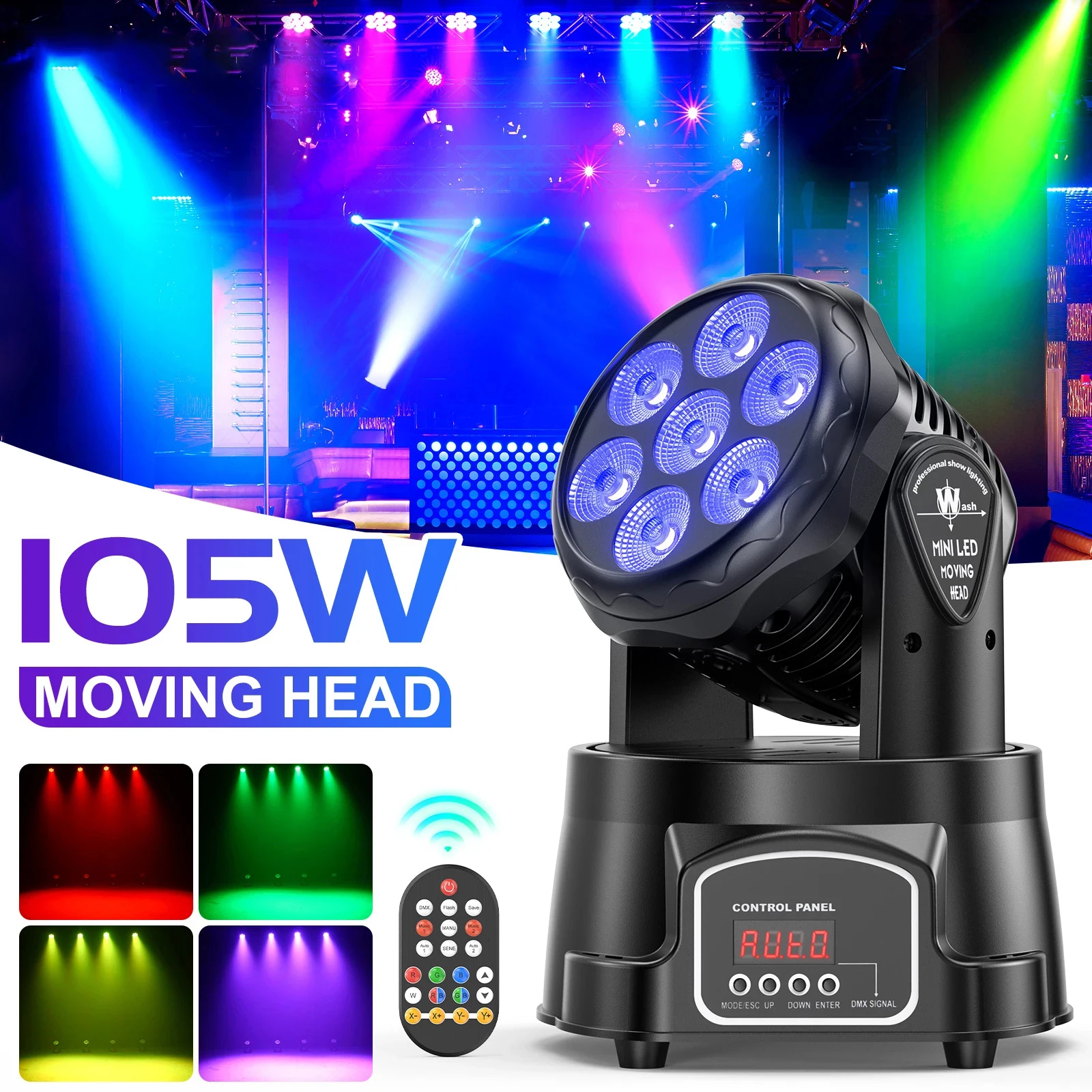 Rgbw Wash Move Head Lights Zoom Disco Dj Club Night Lamp Stage Light Led Dmx Control Moving Head Lights