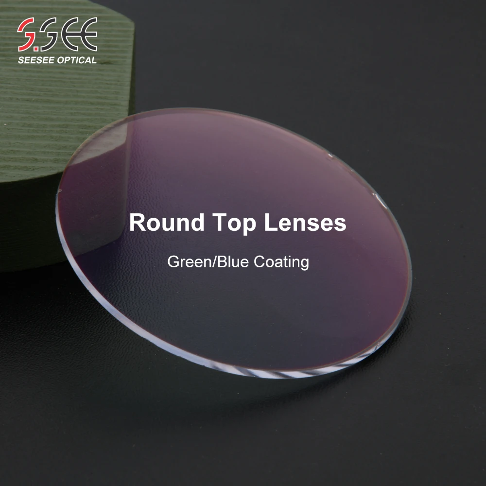 2025 SEESEE Factory Lens Fashion Cheapest Price 1.56 Round Top Lenses High Quality Bifocal Lens Optical Lens