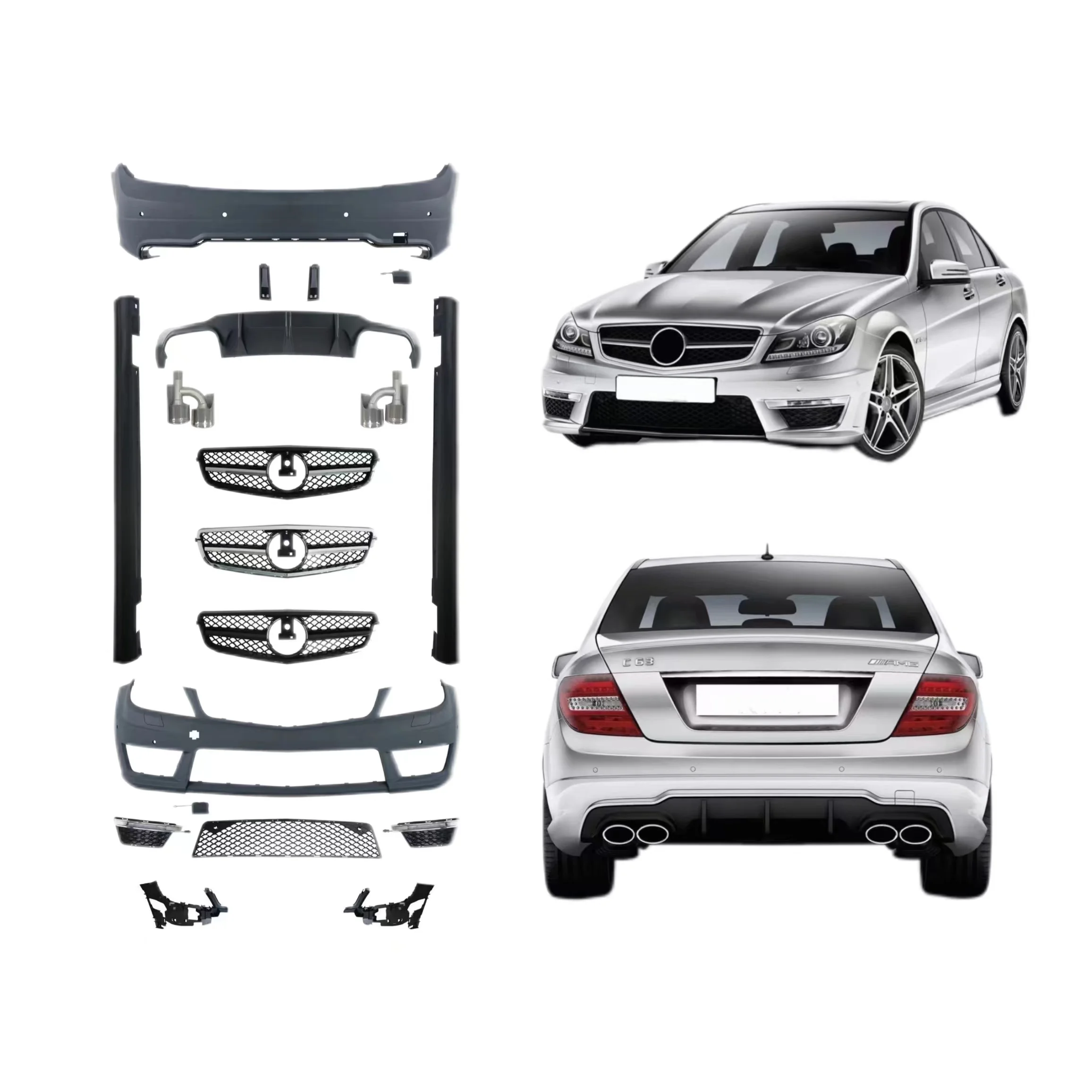 Автозапчасти, комплект кузова для Mercedes benz C class W204 2008-2014 до C63 AMG