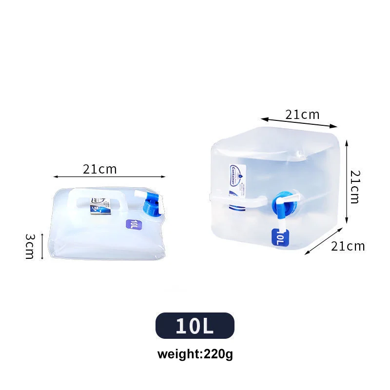 Outdoor folding square water bag with water tap car portable thickened food grade bucket outdoor drinking water storage tank