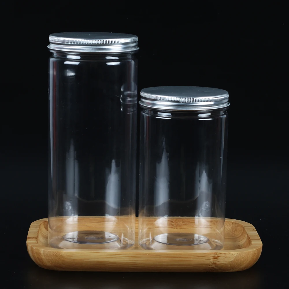 Customized capacity airtight plastic jar to store dried fruit food jam pickle jar with plastic lid