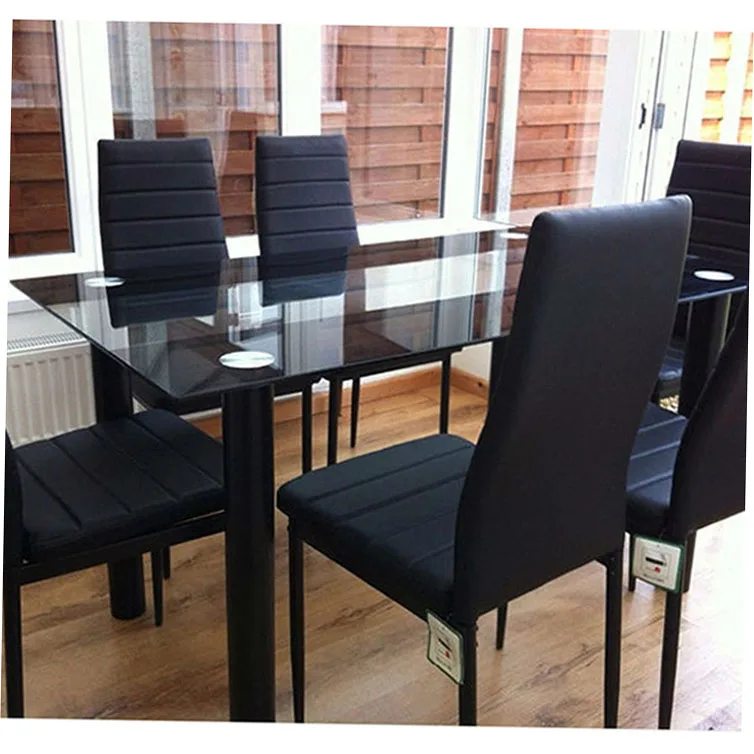 Новый стиль, набор обеденных столов, синтетический белый стул для ресторана, подушка, обеденный стол с 6 стульями, Круглый, 8 местный, роскошный